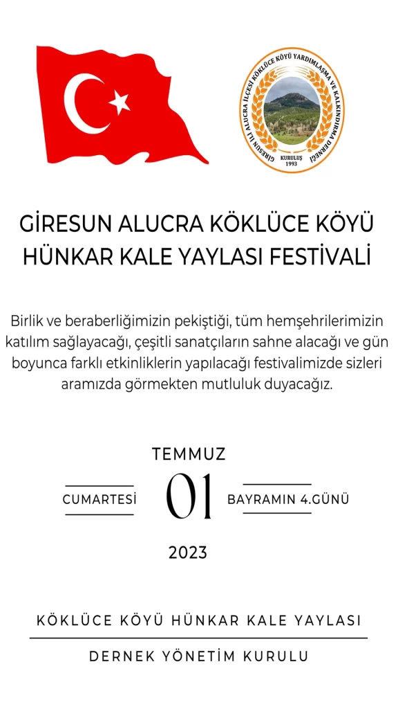alucra gazetesi alucra haberleri giresun haberleri kokluce koyu hunkar yaylasi festivali 2 1 Alucra, Alucra Gazetesi, Alucra Haberleri