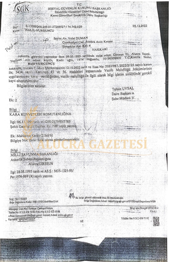 sehid 8 1 Alucra, Alucra Gazetesi, Alucra Haberleri