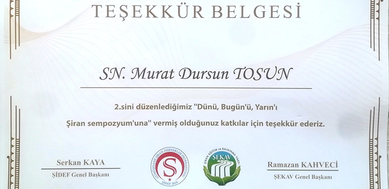 alucragazetesi alucrahaberleri giresunhaberleri murat dursun tosuna tesekkur belgesi 3 1 Alucra, Alucra Gazetesi, Alucra Haberleri
