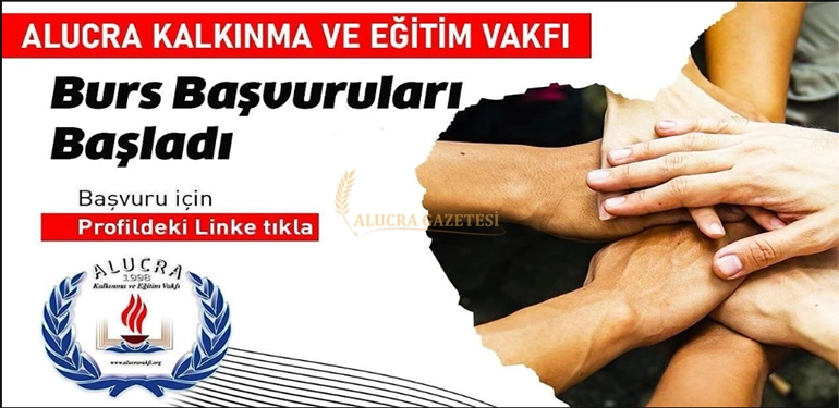 ALUCRA VAKFI BURS BAŞVURUSU BAŞLADI