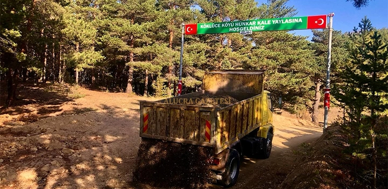 alucra gazetesi alucra haberleri giresun haberleri hunkar kale yaylasi yolu iyilestiriliyor 6 Alucra, Alucra Gazetesi, Alucra Haberleri