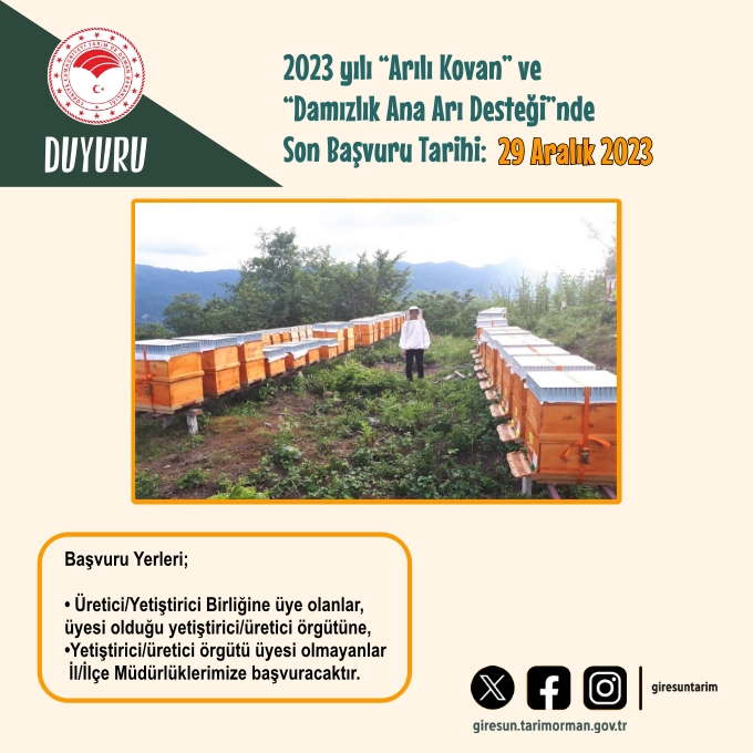 alucra gazetesi alucra haberleri giresun haberleri damizlik ana ari destegi ve arili kovan destegi icin son gun 29 aralik 2 1 Alucra, Alucra Gazetesi, Alucra Haberleri